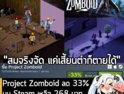 Project Zomboid กำลังลดราคา 33% ในเว็บ Steam เหลือราคา 268 บาท . ส่วน Project Zomboid 4-Pack ลด 33% เหลือ 737 บาท เฉลี่ย…