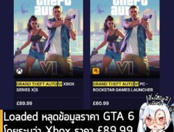 [News] Loaded หลุดข้อมูลราคา GTA 6 โดยระบุว่า Xbox ราคา £89.99 ส่วน PC ราคาอยู่ที่ £60.99 . มีชาวเน็ตตาดี พบว่าบนเว็บไซต…