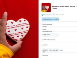 Respons Tubuh Apa Saja yang Sering Terasa Pada Jatuh Cinta?