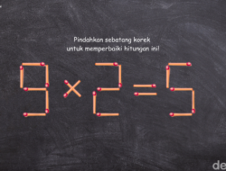 Pindahkan Satu Batang Korek Sebagai Memperbaiki Hitungan Ini