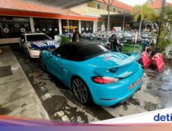 Bule Rusia Drift Kendaraan Pribadi Mobil Sport Porsche Di Nusa Dua, Berurusan Di Polisi Setelahnya Itu