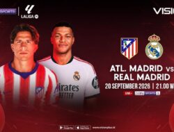 Atletico Madrid vs Real Madrid Hingga LaLiga, Saksikan Live Pemutaran Online Hingga VISION+